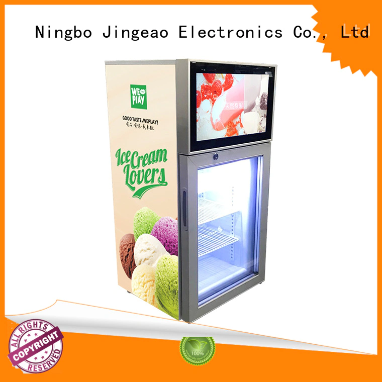 fridge with lcd display fridge for shopping mall Jingeao