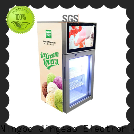 Jingeao dazzling commercial cooler lcd refrigerator production for resturant