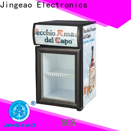 Jingeao Custom glass front refrigerator freezer factory