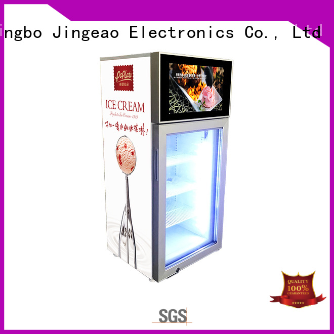 Jingeao viedo lcd screen fridge for resturant