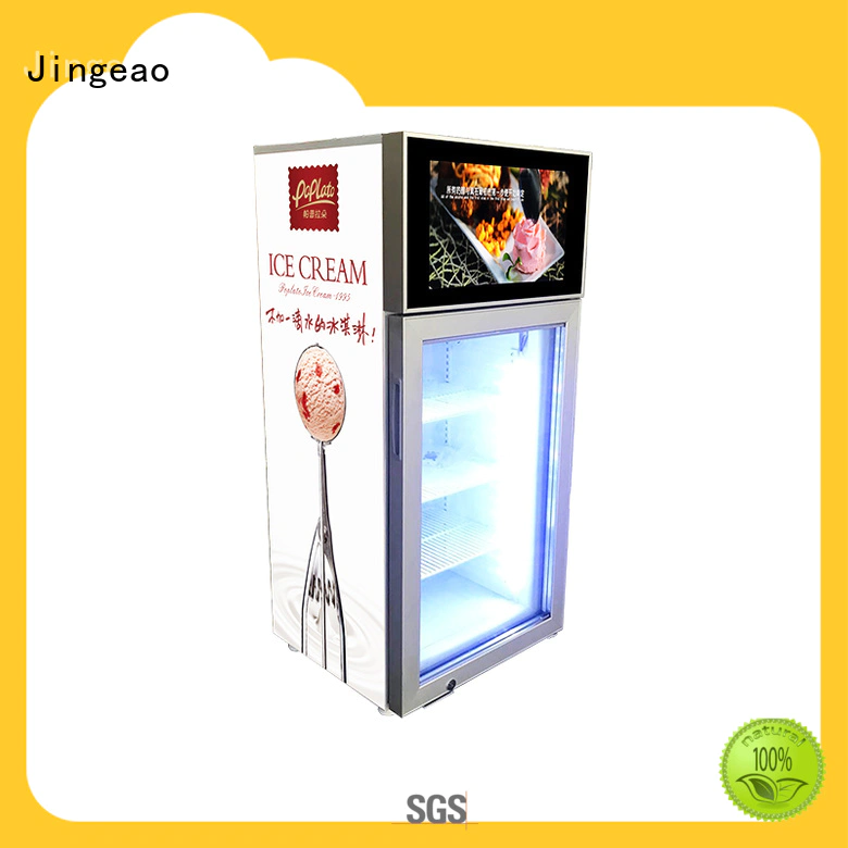viedo fridge with lcd screen fridge for resturant Jingeao