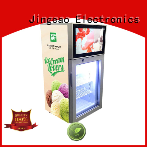 viedo commercial cooler lcd refrigerator solutions for hotel Jingeao