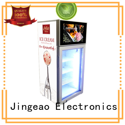 reliable commercial cooler lcd refrigerator viedo calibration for hotel