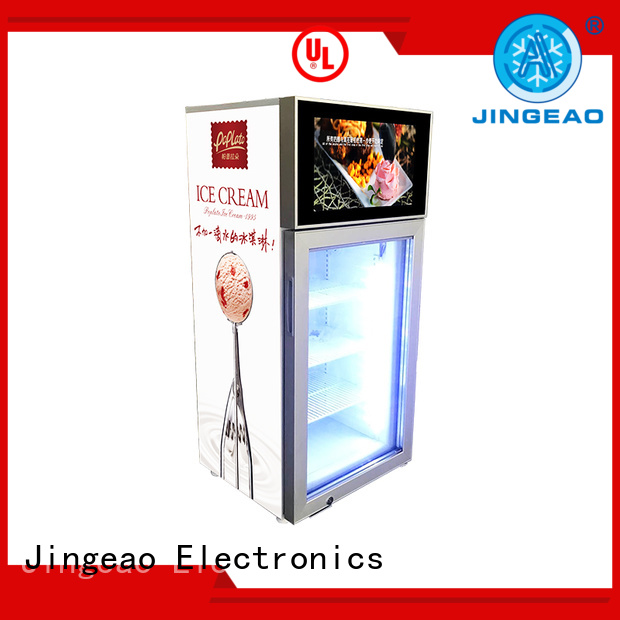Jingeao fabulous commercial cooler lcd refrigerator effectively for supermarket