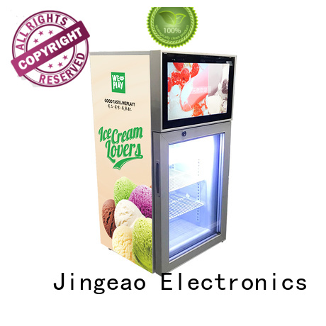 Jingeao fabulous lcd screen fridge production for resturant