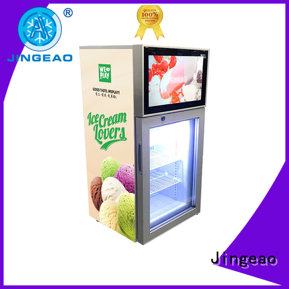 Jingeao assortment lcd screen fridge for shopping mall