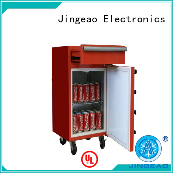 Jingeao high quality toolbox mini fridge glass for store