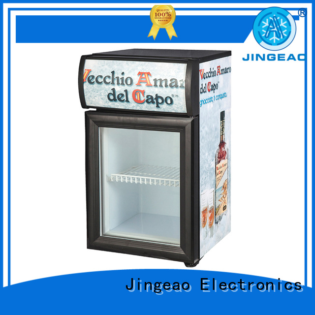 Jingeao high-reputation glass front fridge type for hotel