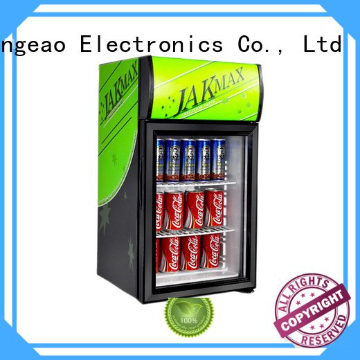 Jingeao cooler glass front fridge certifications for supermarket