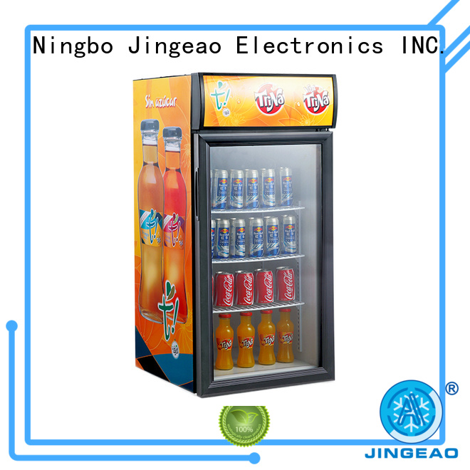 Jingeao power saving commercial drinks fridge research for supermarket