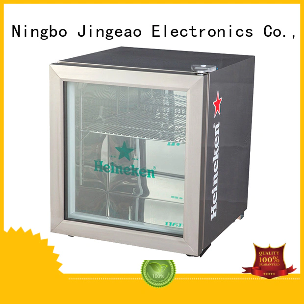 Jingeao power saving glass door beverage cooler fridge for company