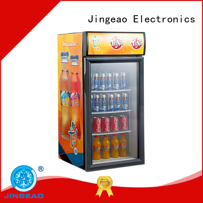 Jingeao cooler glass door beverage cooler certifications for restaurant