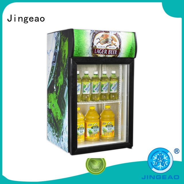 Jingeao fridge glass door refrigerator workshops for company