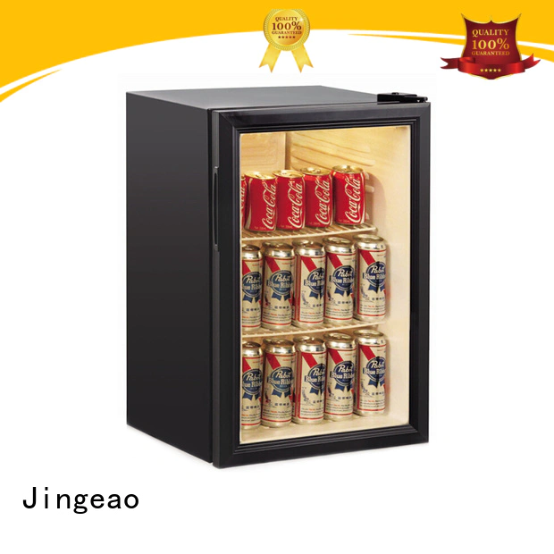 Jingeao dazzing glass front fridge environmentally friendly for company