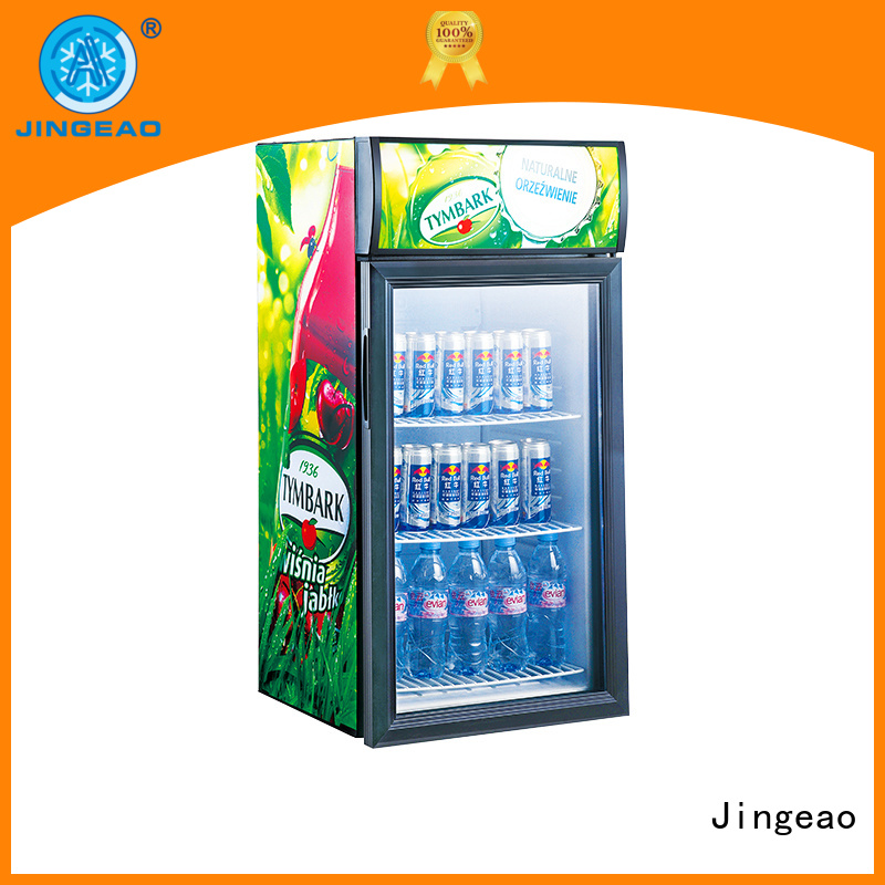 Jingeao fridge glass front fridge workshops for company