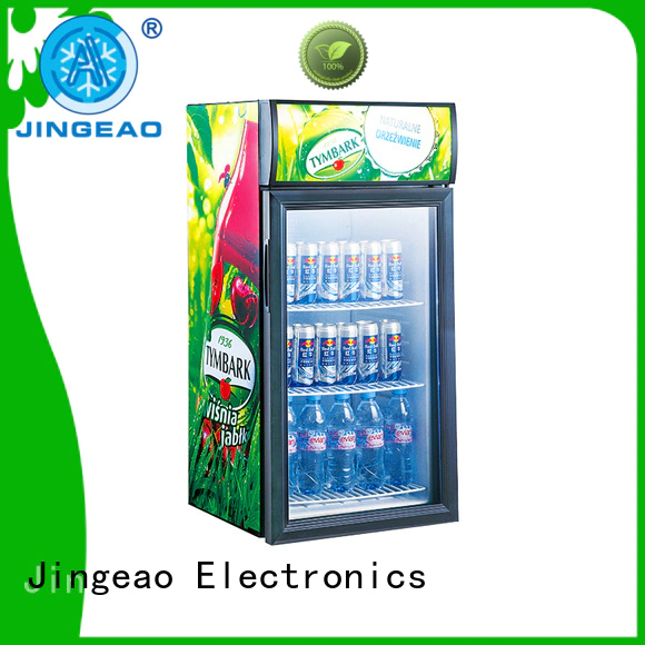 Jingeao popular glass door beverage cooler beverage for school