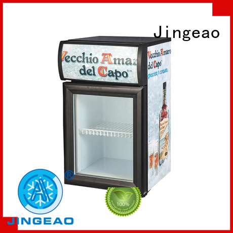 Jingeao beverage glass front fridge certifications for company